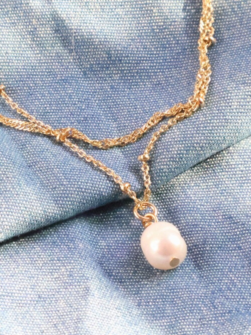 Lovisa Pearl Pendant Necklace Elegant Gold Chain Fashion Jewelry